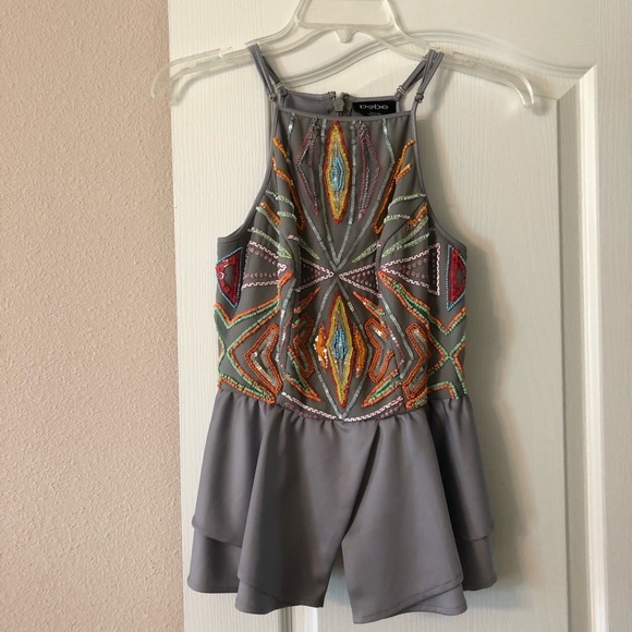 Bebe peplum beaded top - Picture 2 of 6